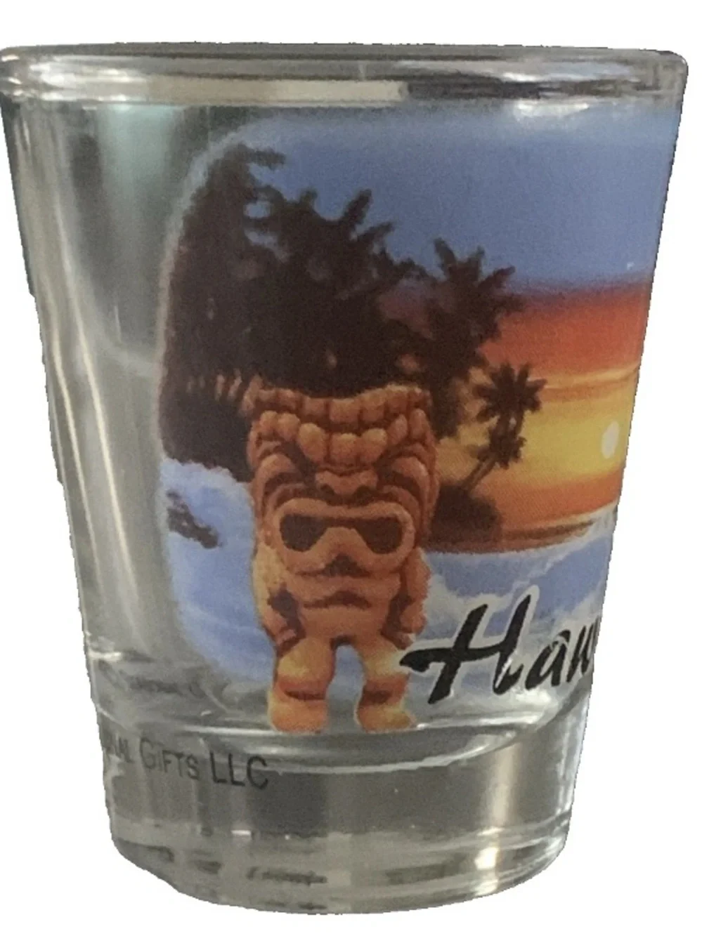 Vintage Hawaii Aloha Tiki Design Shot Glass Shotglass